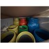 Image 5 : Group - Misc. Plastic Organizers, Painted Glass Jars & Plastic Bins, Etc.
