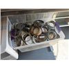 Image 6 : Group - Misc. Plastic Organizers, Painted Glass Jars & Plastic Bins, Etc.