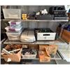 Image 1 : 3 Shelves - Misc. Electronics including Telus Cable Boxes, Rotel Receiver, Epson Scanner, Etc.
