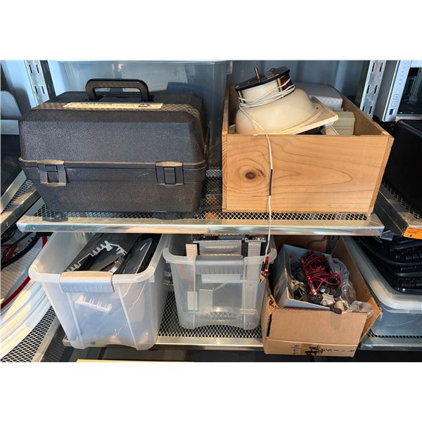 2 Shelves - Rigid Utility Transfer Pump, Misc. Parts & Pieces of Electronics