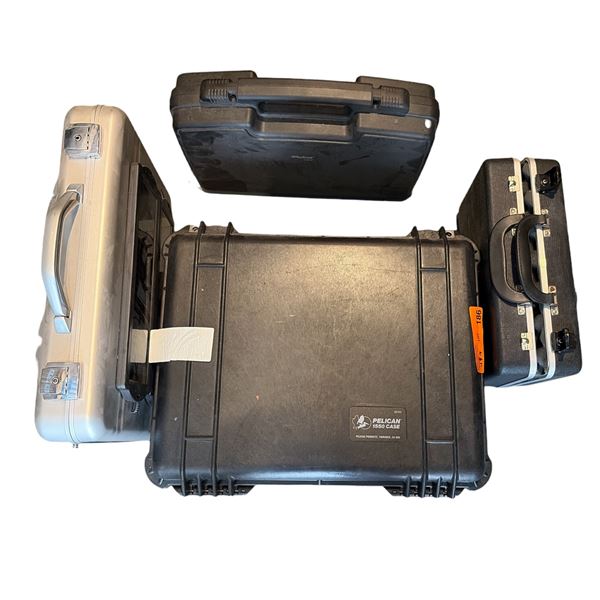 4 pc - Pelican 1550 Case, Misc. Cases (One w/ Solar Panels)