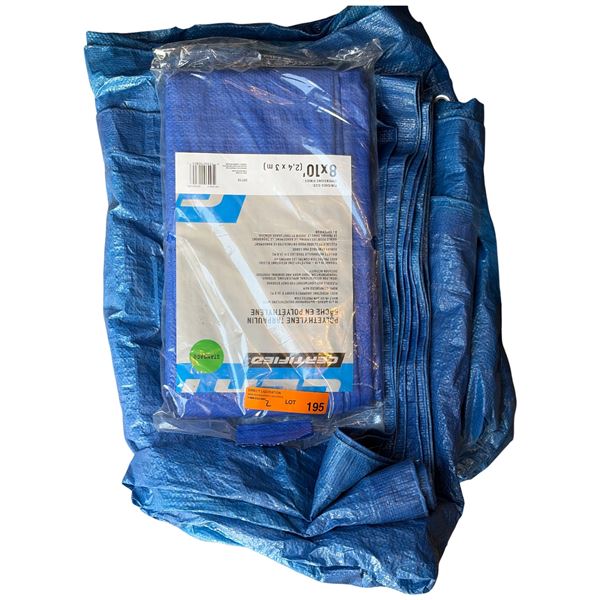 2 pc - Certified Poly Tarps - 8x10'