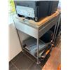 Image 1 : Rolling Stainless Cart w/ Wood Top