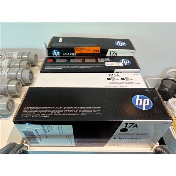 4 Boxes - HP LaserJet Toner Cartridges - 17A & 125A