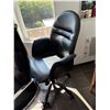 Image 2 : 3 pc - Black Leather Rolling Adjustable Office Chairs