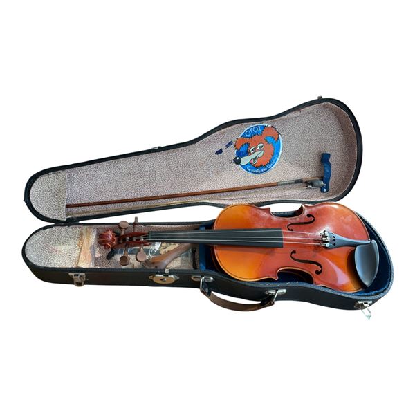 Vintage Violin w/ Case & Accessories - Circa 1918-1992 - Est. Value $350-$400usd