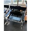 Image 2 : Wassily Chair - Black Leather Chair - Est Value $3,000-$6,500 (Possible Replica)