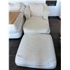 Image 2 : Chair  & Ottoman w/ White Slip Cover