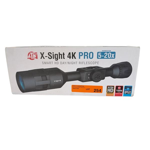 ATN X-Sight 4K Pro 5-20x Smart HD Day/Night Riflescope - RV $1,025 - BNIB