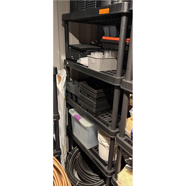 Group of Drip Irrigation Tubing and Growing Trays