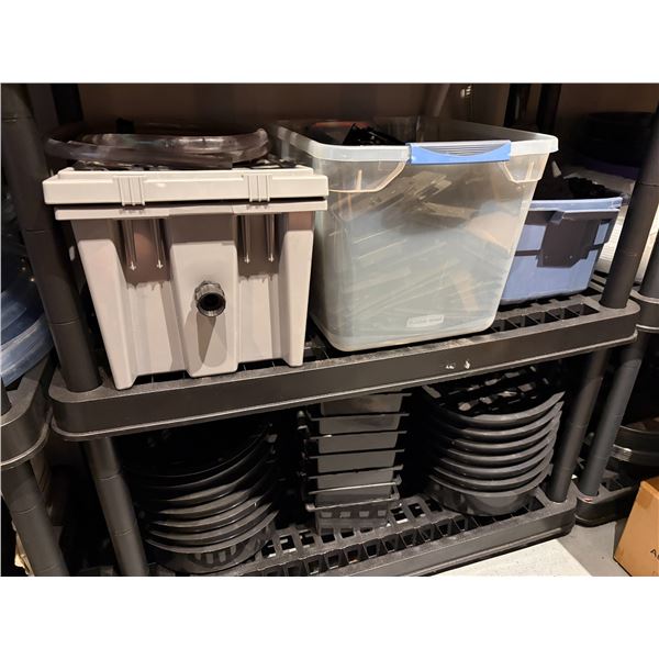 Group of Storage Bins, Nursery Trays and Grow Room Accessories