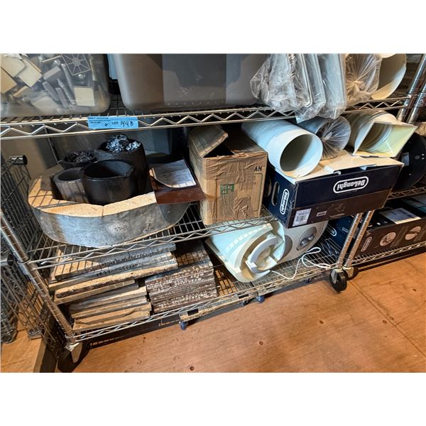 2 Shelves - Delonghi Heater, Tiles, Crucibles, Fan, Etc.