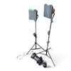 Image 1 : Professional Studio Lighting Bundle: 2x Ianiro Lights with Stands & 1x Godox SL-60W