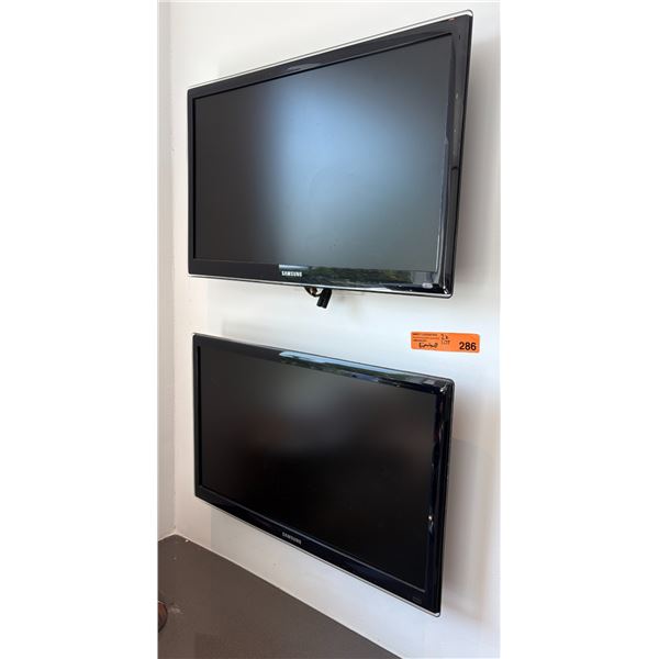 2x Samsung Wall-Mounted Flat Screen TVs