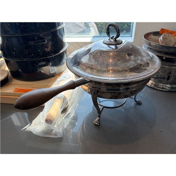 Silver Plate Covered Chafing Dish