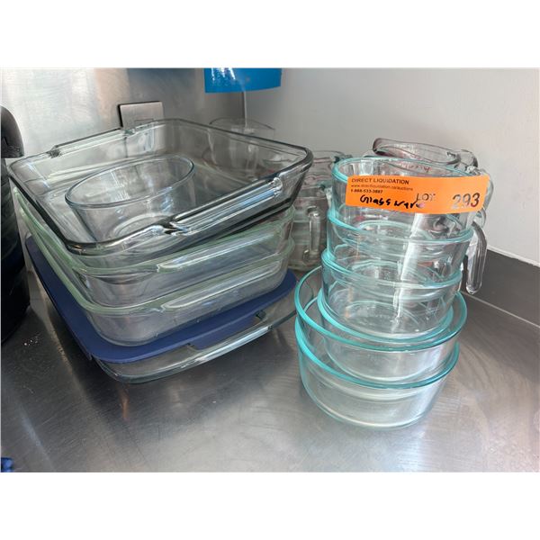 Pyrex Glass Measuring Cups and Baking Dishes