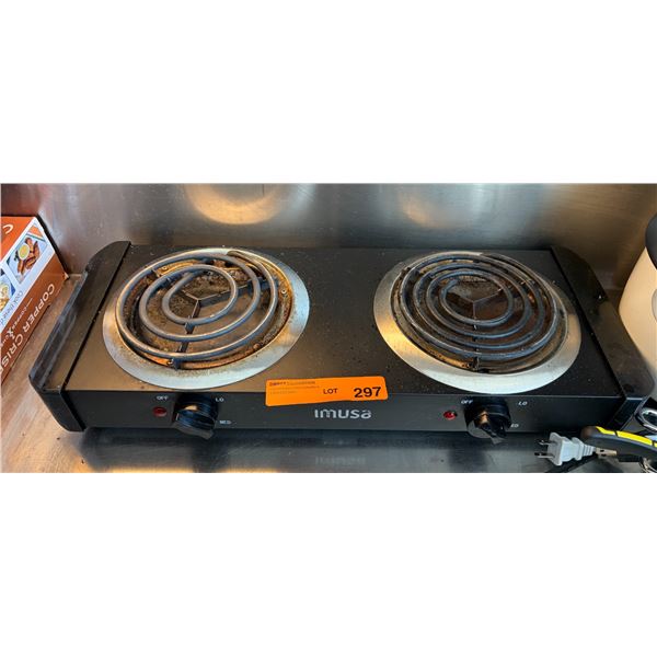 Imusa Portable Double Burner Electric Hot Plate