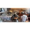 Image 1 : Stainless Steel Stock Pots, Mixing Bowls and Copper Crisper Air Fryer Pans