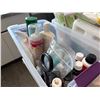 Image 2 : Bins of First Aid Supplies, Cheese Graters, T-Fal Charcoal Filter and Assorted Household Items