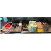 Image 1 : Group Of Assorted Items Including Set Of 4 Two-Way Radios, Safety Glasses, Storage Organizer, Hot Wa