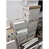 Image 2 : Group Of Assorted White Furniture Panels And Table Legs With IKEA Berg Trestle Legs, Lekman Storage 