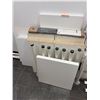 Image 3 : Group Of Assorted White Furniture Panels And Table Legs With IKEA Berg Trestle Legs, Lekman Storage 