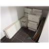 Image 2 : Group Of White Cabinet Drawer Fronts, Cabinet Doors With Hinges And Assorted Flat Panel Cardboard Bo
