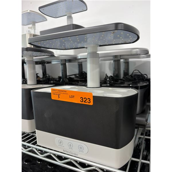 Group Of 3 AeroGarden Indoor Hydroponic Growing Systems With LED Grow Lights