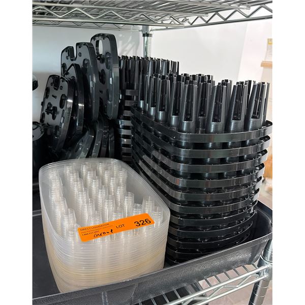 Group Of Assorted AeroGarden Replacement Parts Including Seed Pod Holders, Trays And Lids
