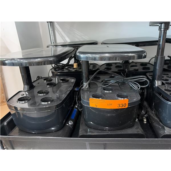 Group Of 4 AeroGarden Indoor Hydroponic Growing Systems With LED Grow Lights