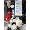 Image 2 : Group Of Assorted Aquarium And Pond Supplies Including API Aquarium Salt, Nutrafin Clear Fast, Lagun