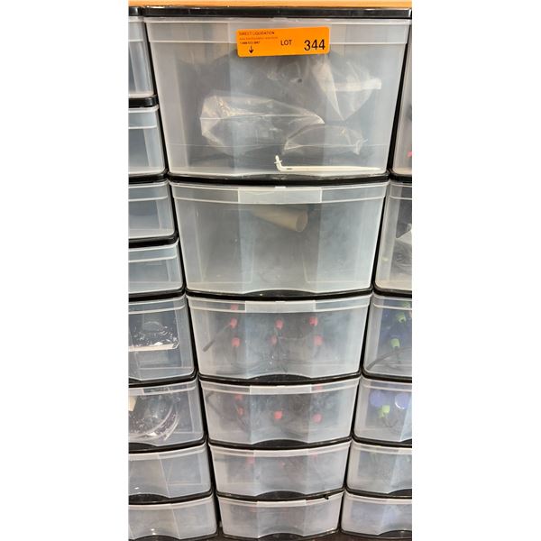 Plastic Drawer Storage Unit With AutoPot AQUAvalve System Components And 100pc Bag Of Platic Parts (