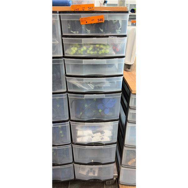 Plastic Drawer Storage Unit With Kalolary Adjustable Irrigation Drippers, Manifold Valve Fittings An