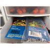 Image 4 : Group Of 5 White Plastic Drawer Storage Units With Assorted Drip Irrigation Fittings, Screws, Teflon