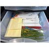 Image 4 : Shelf Storage Unit With Assorted Gardening And Office Supplies Including Plant Markers, Pest Traps, 