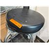 Image 2 : Chrome Base Shop Stool With Black Vinyl Seat (Needs Repair)