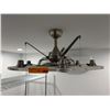Image 3 : Round Flush-Mount Ceiling Fan with Integrated Light Fixture