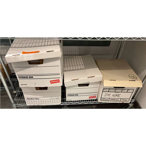 Group of Storage Boxes with Books and Novels, Etc. (Various Unbinded)