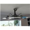 Image 3 : Round Flush-Mount Ceiling Fan with Integrated Light Fixture