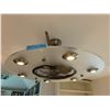 Image 1 : Round Flush-Mount Ceiling Fan with Integrated Light Fixture