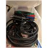 Image 3 : Group of Bins Containing HDMI, DVI, Firewire, and USB to Ethernet Cables Etc.
