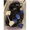 Image 5 : Group of Bins Containing VGA Cables, RS232-RS485 Converters, USB Hubs, and Power Adapter Tips Etc.