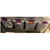 Image 1 : Group of Bins Containing Computer Speakers, Digital Video Recorder, and Notebook Cooler Pads Etc.
