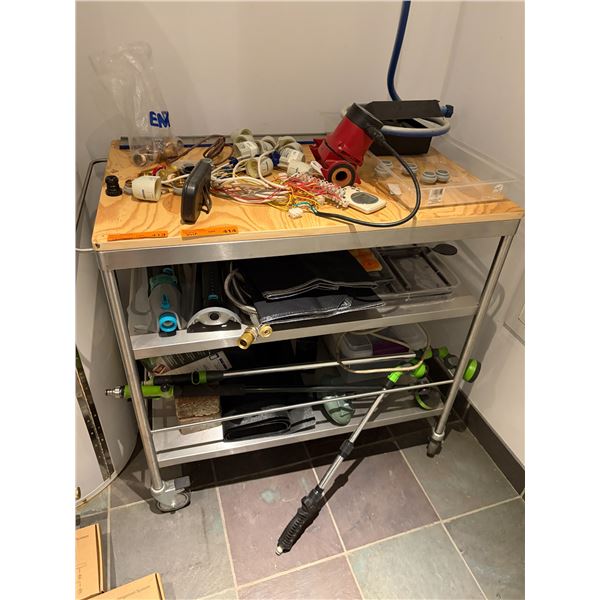 Group of Uponor Radiant Heating Actuators, Sprinkler, and Wiring Components, Etc.