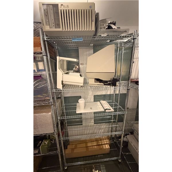 Group of Vintage HP NetServer E60 and Microfiche Reader, Etc.