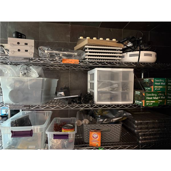 Group of Seedling Heat Mats, Eazy Plug Trays, NanoTech T5 Reflector Light, and Super Sprouter Thermo