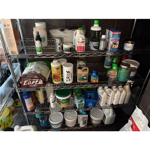 Group of Plant Fertilizers, Nutrients, and Pest Control Products Including General Hydroponics, Swee