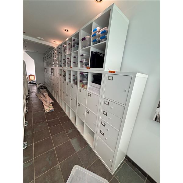 Large Storage Shelf (Approx. 22ft L x 88in H x 15.5in D - Bidder Responsible For Removal MUST BRING 
