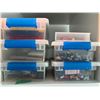 Image 2 : Group of 10 Storage Bins Misc - Matches, Plastic Cutlery, Tennis Balls, Remotes, Etc.