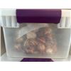 Image 2 : Group of 8 Storage Bins Misc Art Decor Parts - Binder Clips, Plastic Cutlery, Sea Shells, Plastic Ca